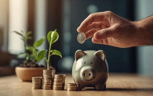 Ilustração pessoa iniciando seus investimentos financeiro
