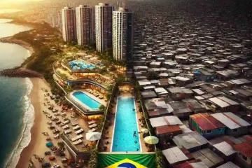 Ilustração desigualdade econômica.